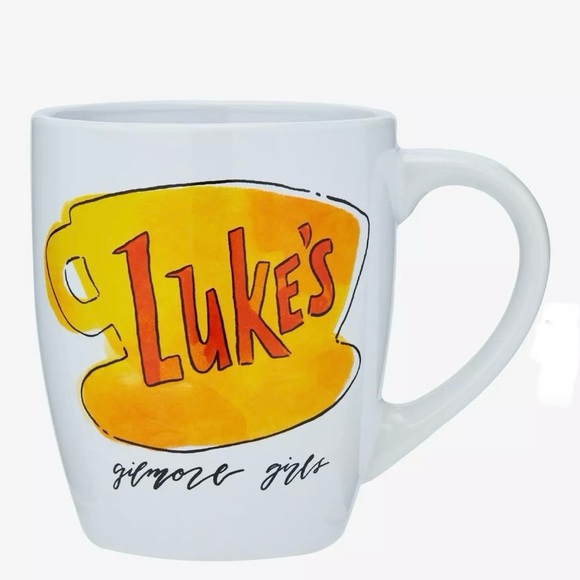 NWT Stars Hollow Gilmore Girls Luke's Double-sided 18 oz Coffee Mug - Picture 1 of 6